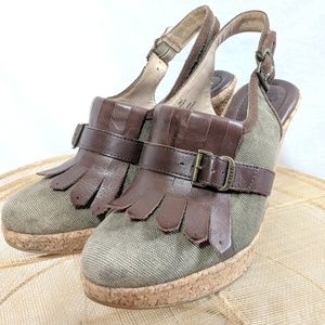 Frye Kiltie Cork Wedges